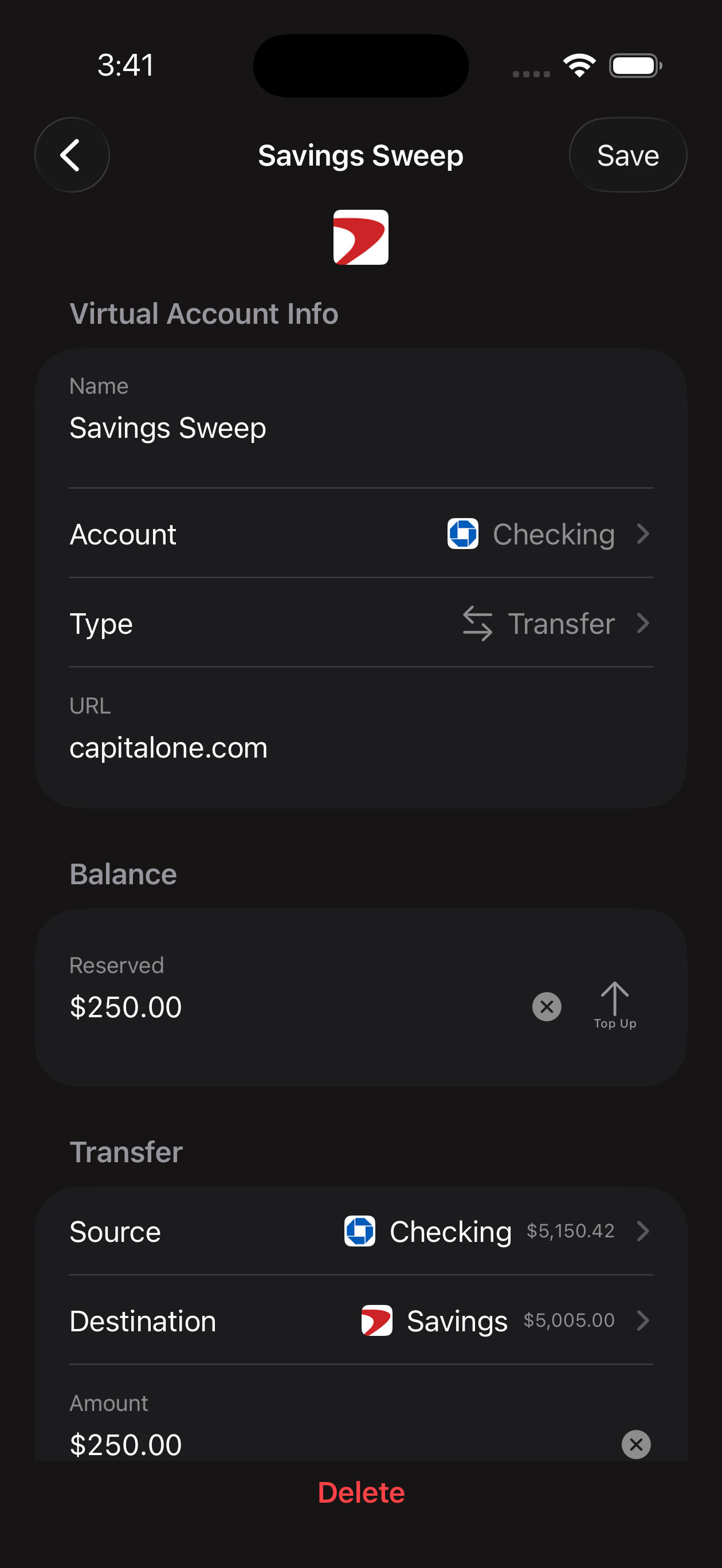 PlanIt transfer virtual account moving money between banks